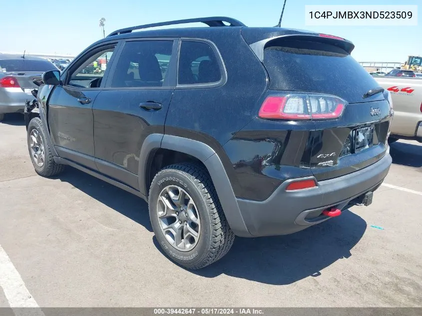 2022 Jeep Cherokee Trailhawk 4X4 VIN: 1C4PJMBX3ND523509 Lot: 39442647