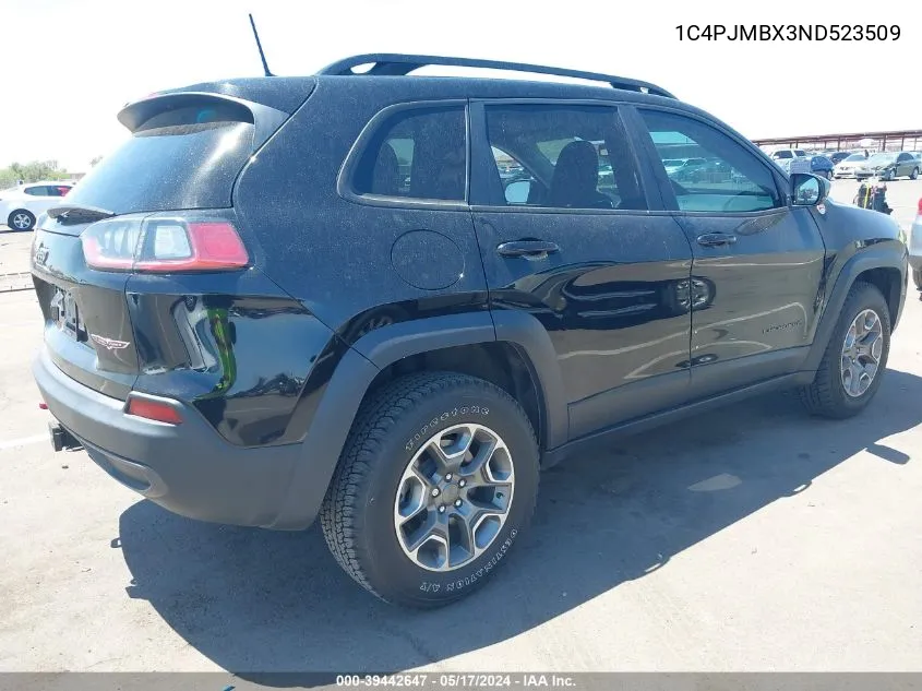 2022 Jeep Cherokee Trailhawk 4X4 VIN: 1C4PJMBX3ND523509 Lot: 39442647