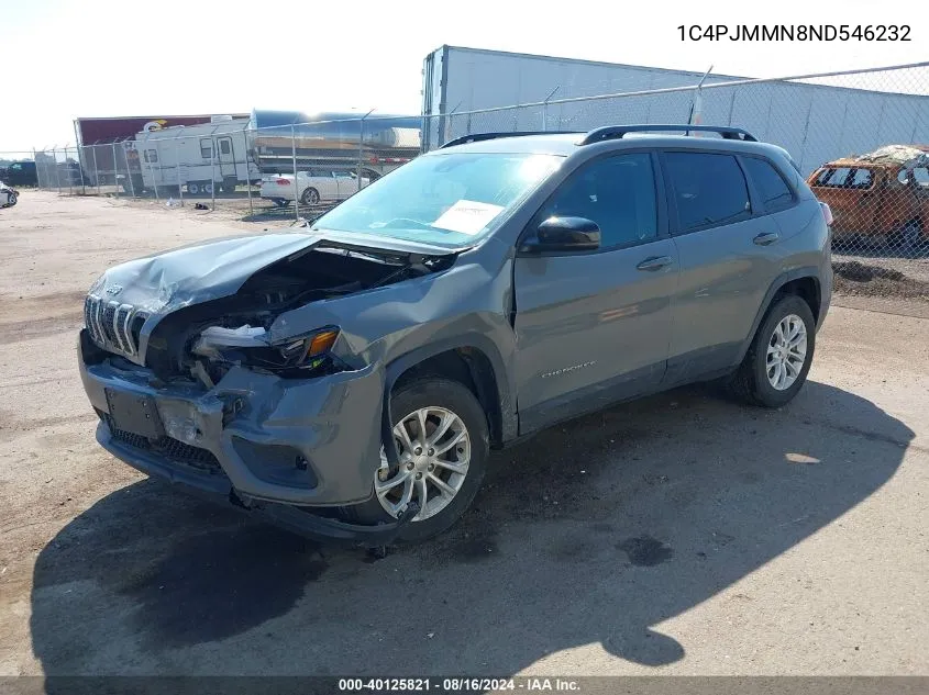 2022 Jeep Cherokee Latitude Lux 4X4 VIN: 1C4PJMMN8ND546232 Lot: 40125821