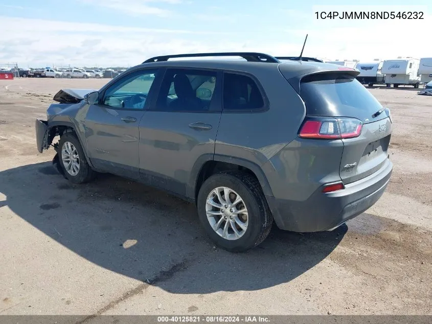 2022 Jeep Cherokee Latitude Lux 4X4 VIN: 1C4PJMMN8ND546232 Lot: 40125821