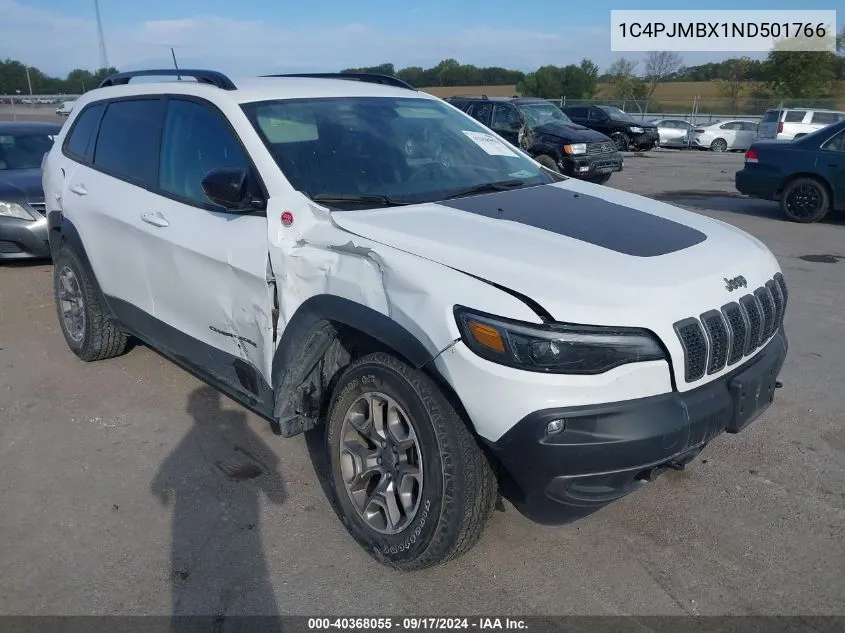 2022 Jeep Cherokee Trailhawk 4X4 VIN: 1C4PJMBX1ND501766 Lot: 40368055