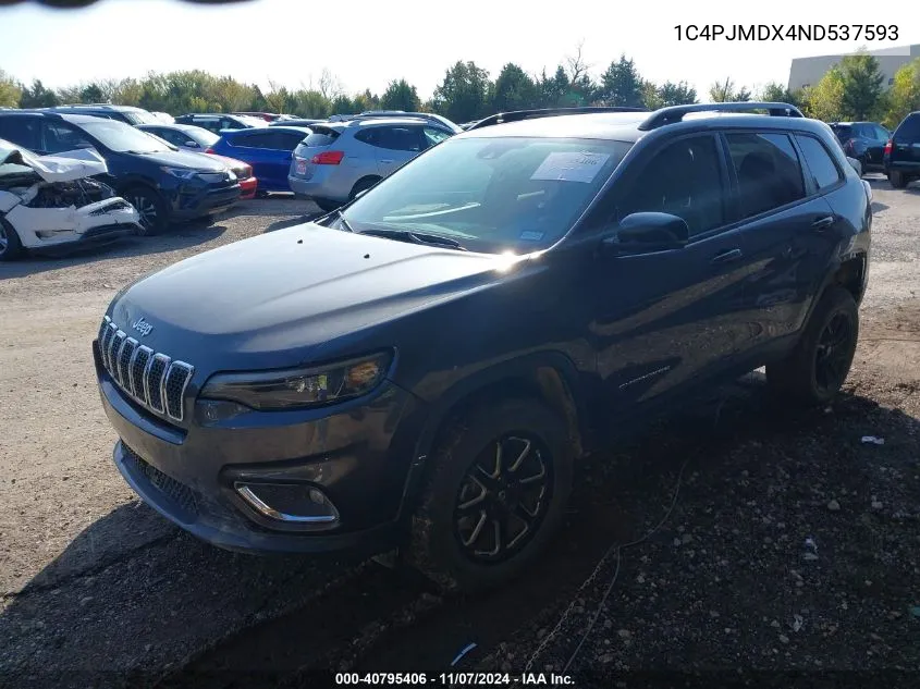 2022 Jeep Cherokee Limited 4X4 VIN: 1C4PJMDX4ND537593 Lot: 40795406