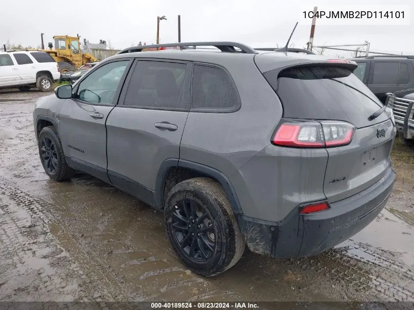 2023 Jeep Cherokee Altitude Lux 4X4 VIN: 1C4PJMMB2PD114101 Lot: 40189524