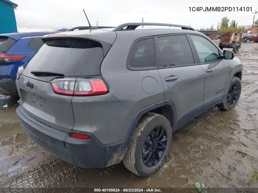 2023 Jeep Cherokee Altitude Lux 4X4 VIN: 1C4PJMMB2PD114101 Lot: 40189524