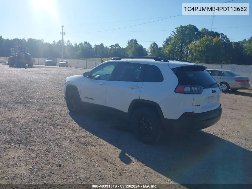 2023 Jeep Cherokee Altitude Lux 4X4 VIN: 1C4PJMMB4PD113662 Lot: 40391319