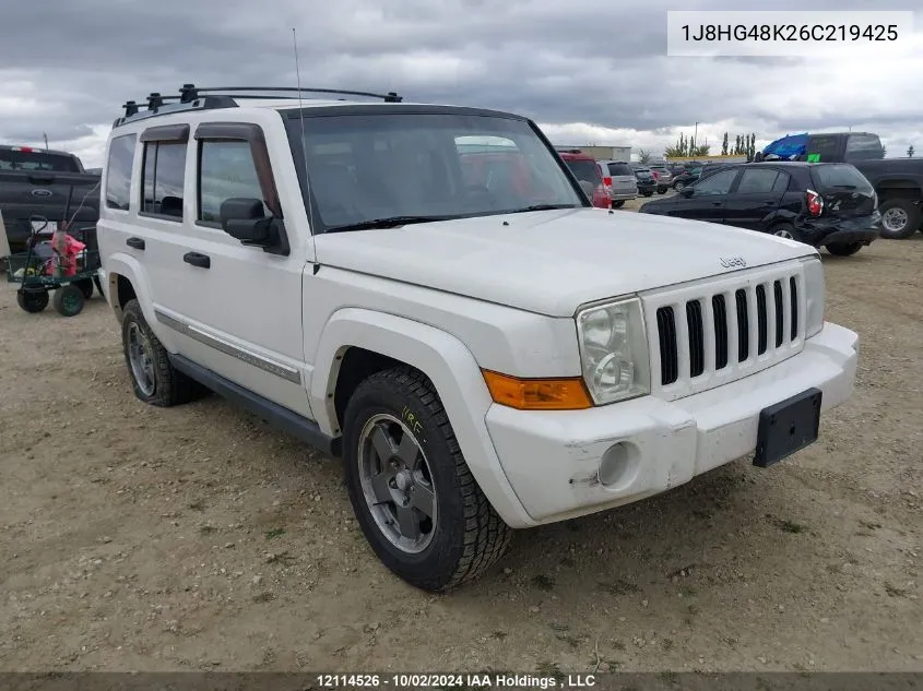 2006 Jeep Commander VIN: 1J8HG48K26C219425 Lot: 12114526