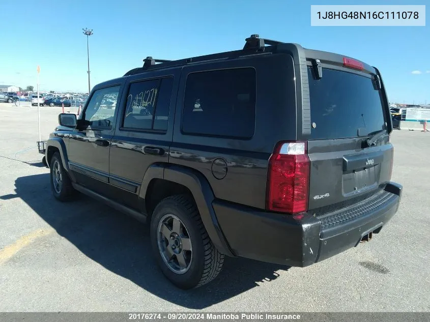 1J8HG48N16C111078 2006 Jeep Commander