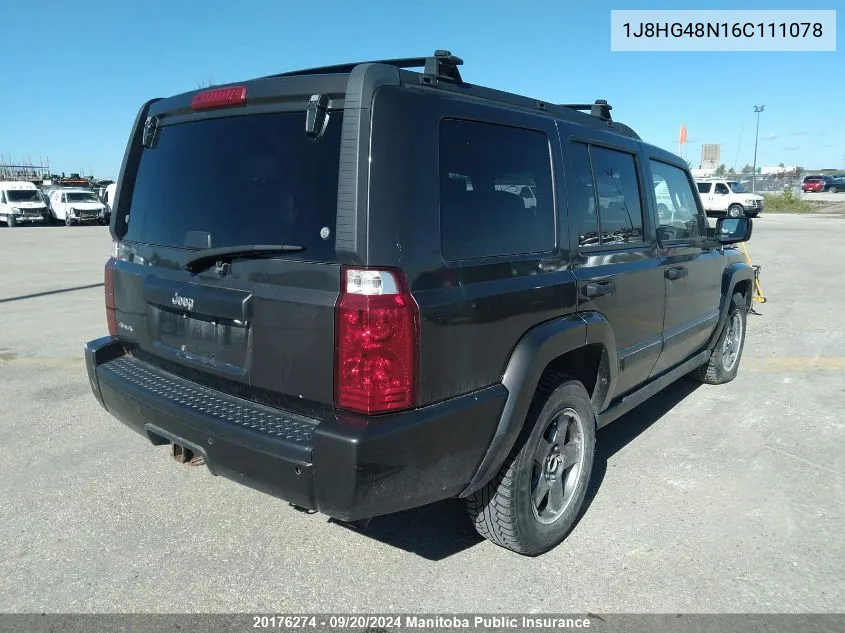 1J8HG48N16C111078 2006 Jeep Commander