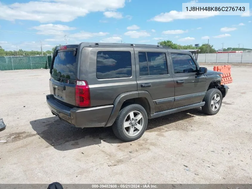 2006 Jeep Commander VIN: 1J8HH48K86C276743 Lot: 39482608