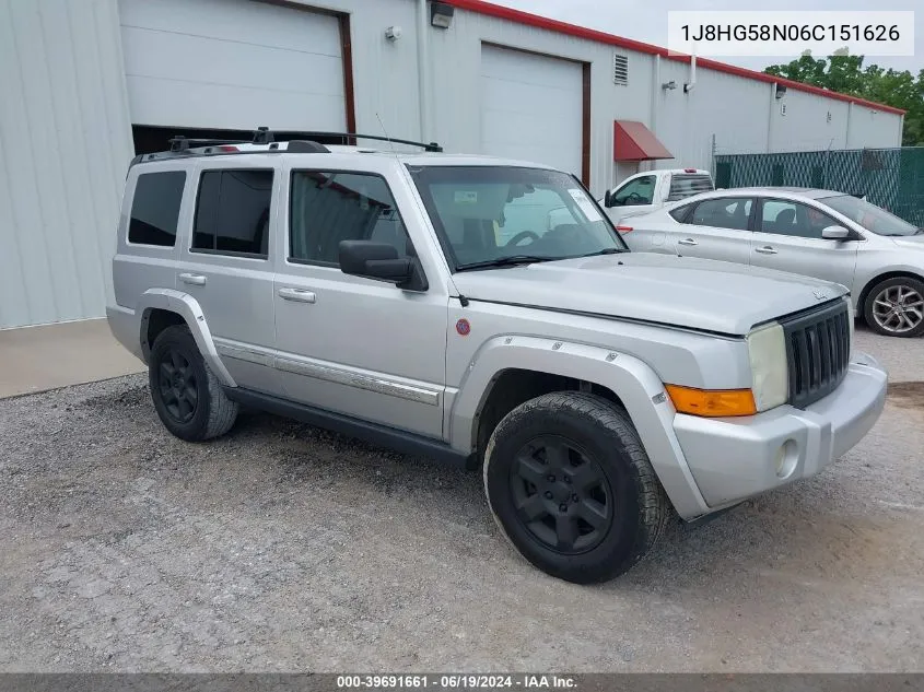 2006 Jeep Commander Limited VIN: 1J8HG58N06C151626 Lot: 39691661