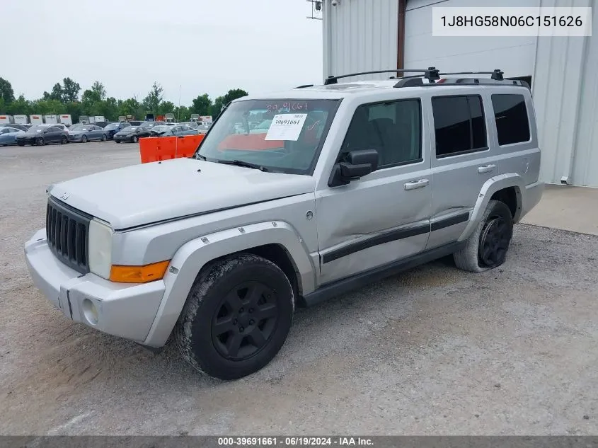 2006 Jeep Commander Limited VIN: 1J8HG58N06C151626 Lot: 39691661