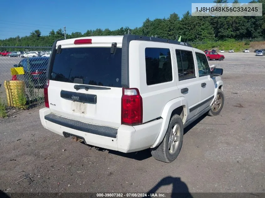 2006 Jeep Commander VIN: 1J8HG48K56C334245 Lot: 39807382