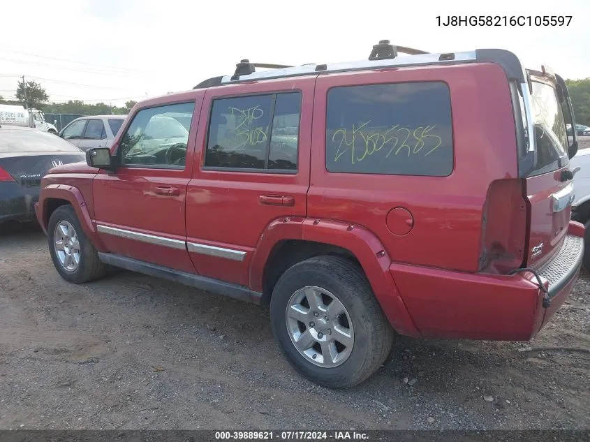 1J8HG58216C105597 2006 Jeep Commander Limited