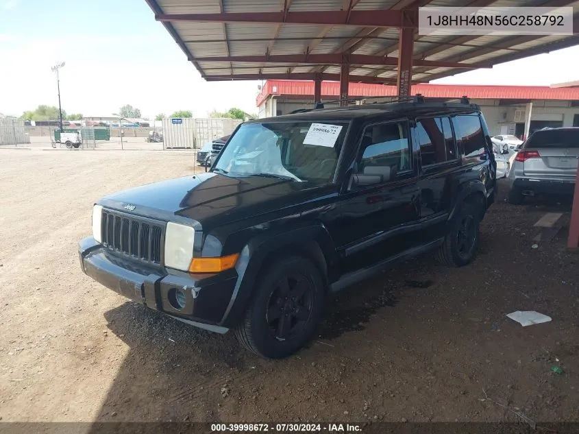 2006 Jeep Commander VIN: 1J8HH48N56C258792 Lot: 39998672