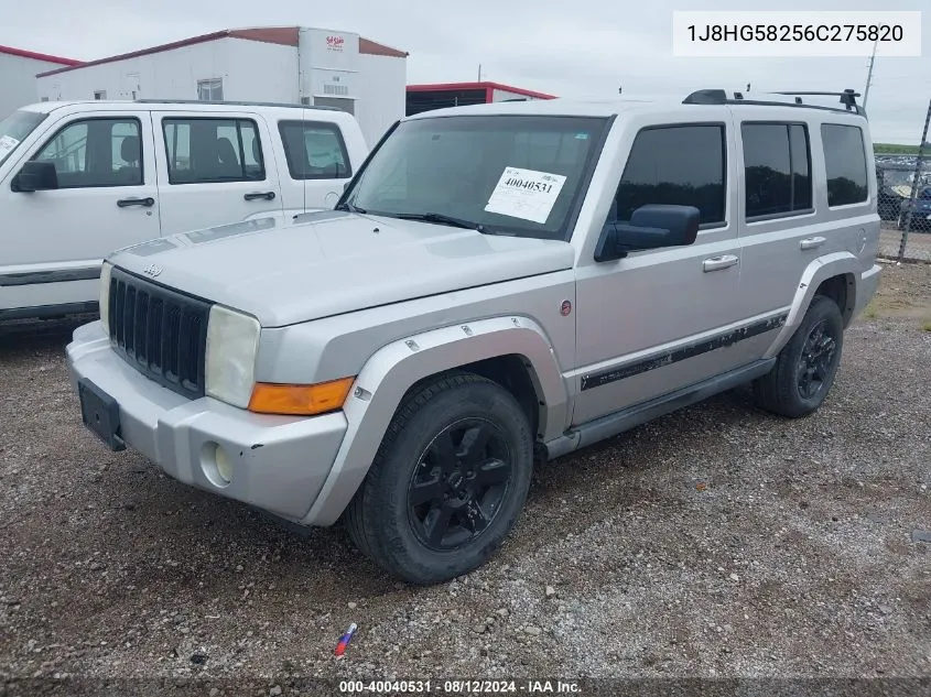 2006 Jeep Commander Limited VIN: 1J8HG58256C275820 Lot: 40040531