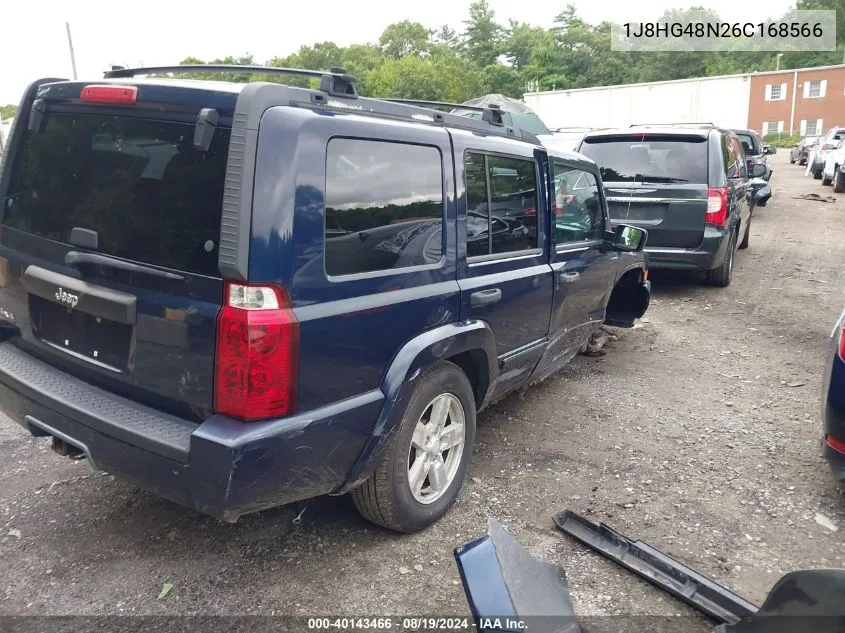 2006 Jeep Commander VIN: 1J8HG48N26C168566 Lot: 40143466