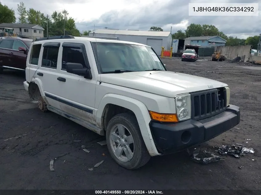 1J8HG48K36C334292 2006 Jeep Commander