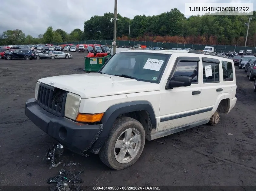 1J8HG48K36C334292 2006 Jeep Commander