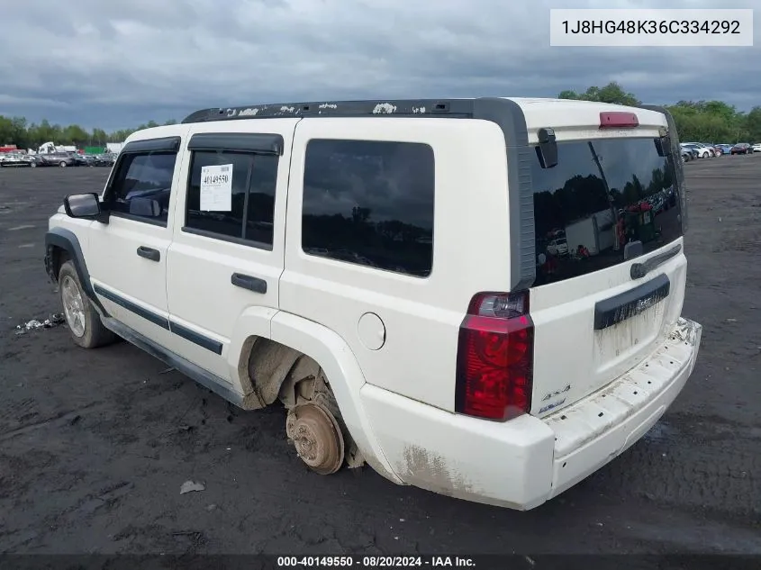 1J8HG48K36C334292 2006 Jeep Commander