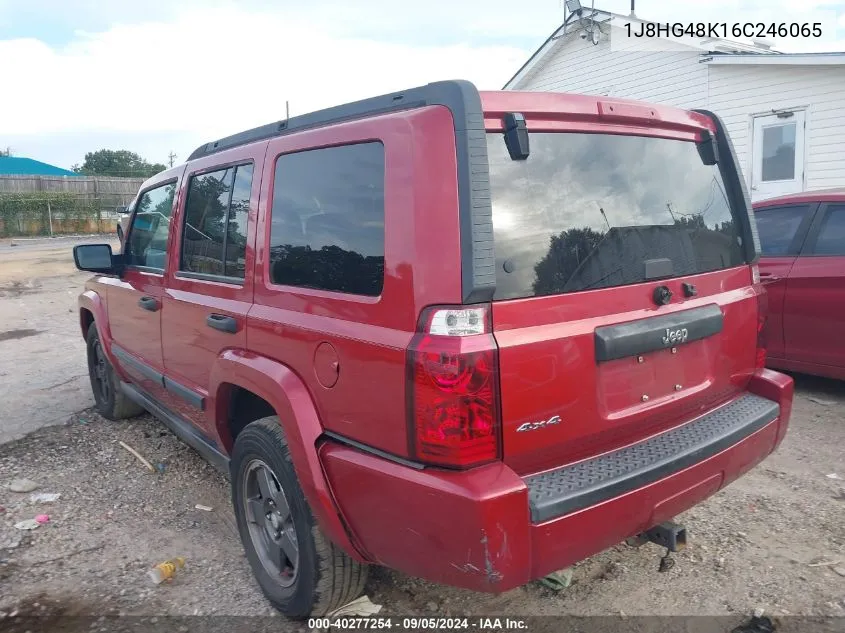 2006 Jeep Commander VIN: 1J8HG48K16C246065 Lot: 40277254