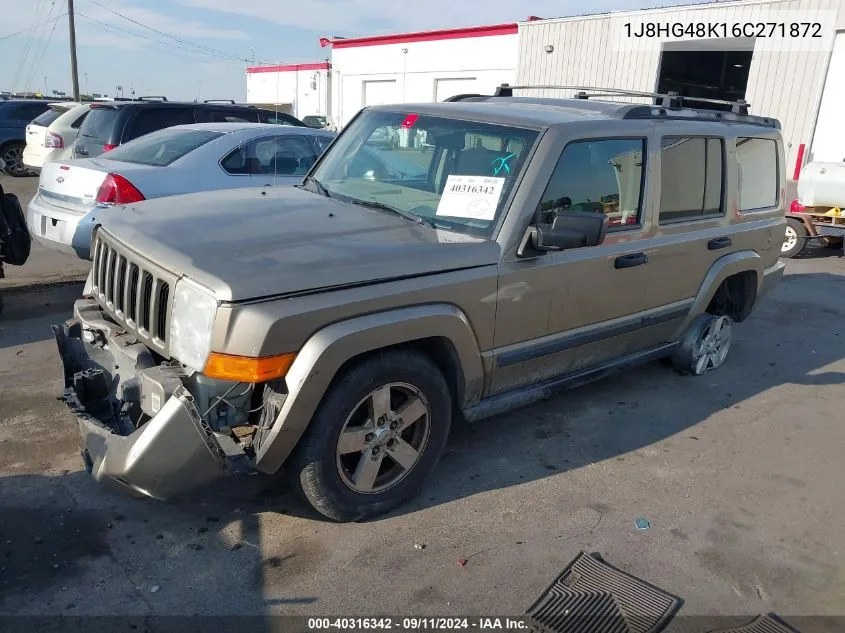 2006 Jeep Commander VIN: 1J8HG48K16C271872 Lot: 40316342