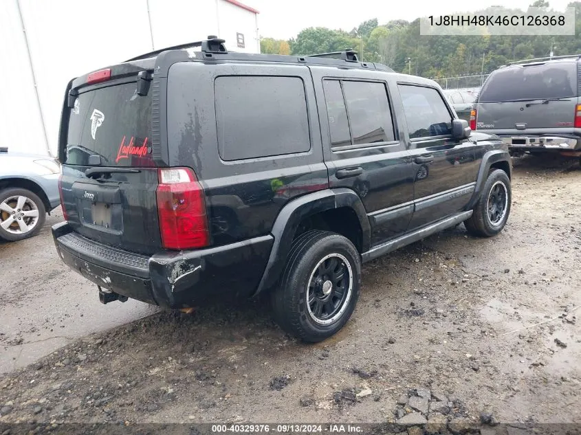 2006 Jeep Commander VIN: 1J8HH48K46C126368 Lot: 40329376