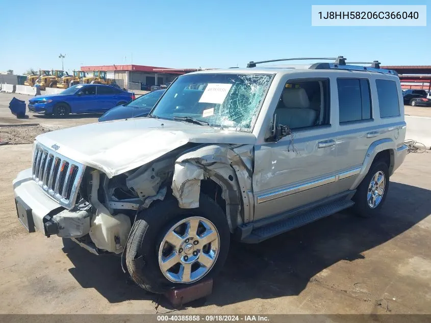 2006 Jeep Commander Limited VIN: 1J8HH58206C366040 Lot: 40385858