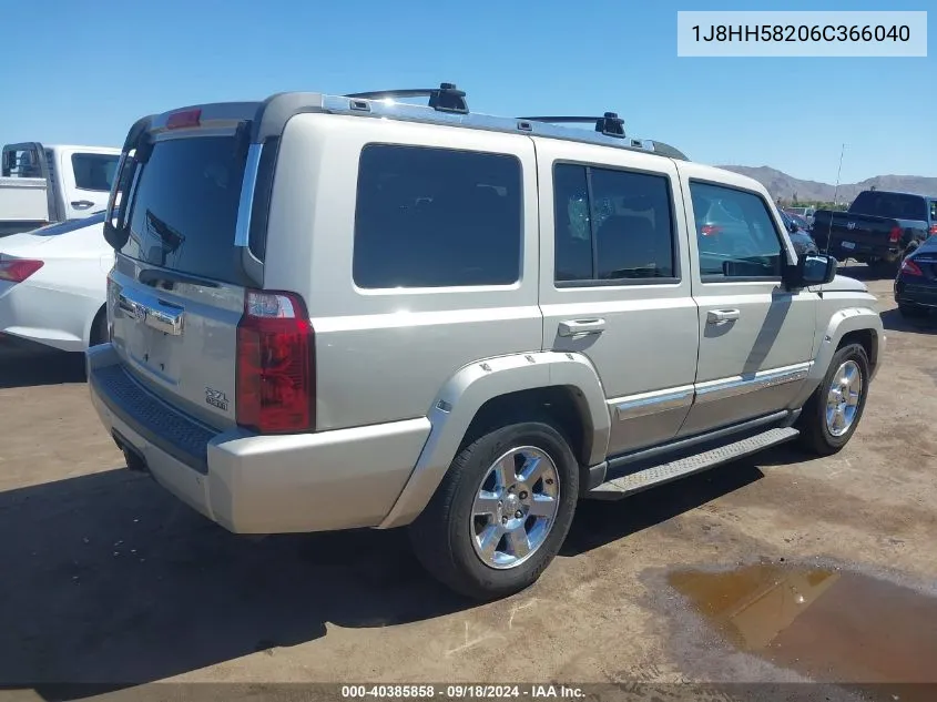 2006 Jeep Commander Limited VIN: 1J8HH58206C366040 Lot: 40385858