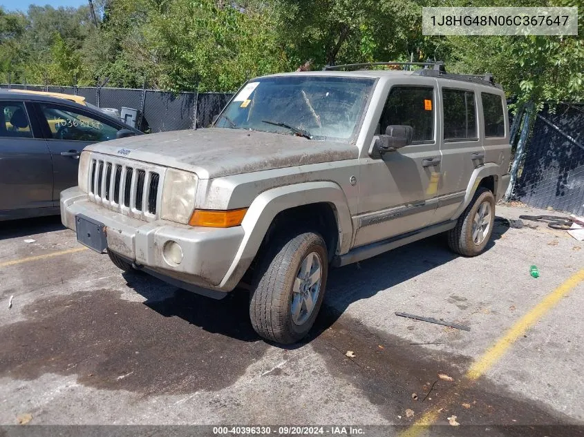 2006 Jeep Commander VIN: 1J8HG48N06C367647 Lot: 40396330