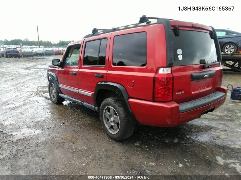 2006 Jeep Commander VIN: 1J8HG48K66C165367 Lot: 40477936