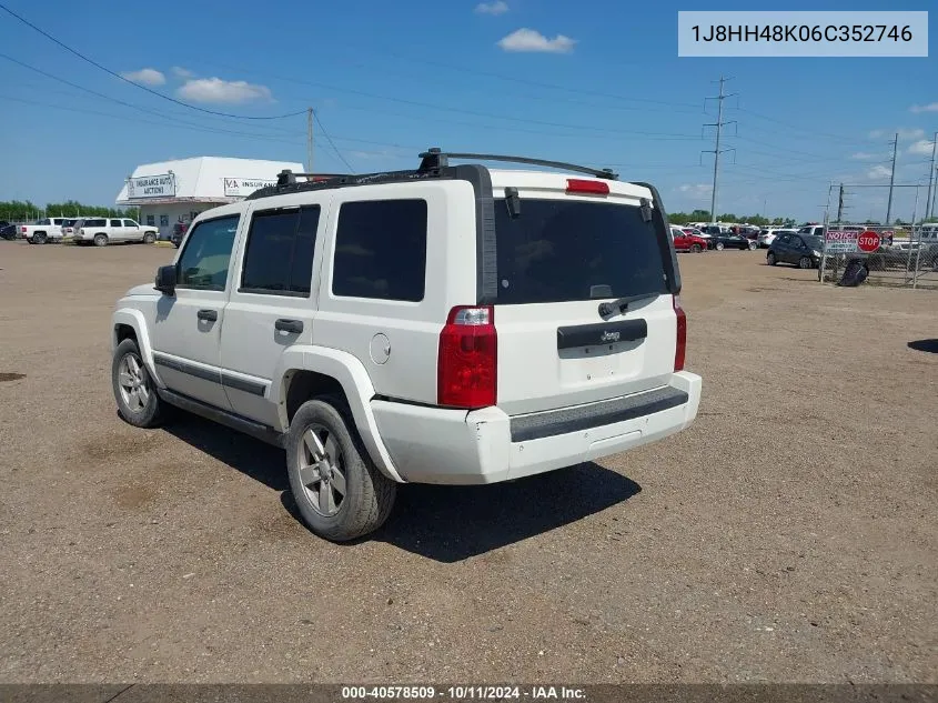 2006 Jeep Commander VIN: 1J8HH48K06C352746 Lot: 40578509