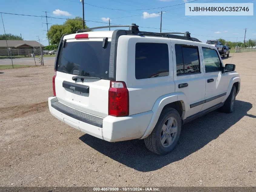 2006 Jeep Commander VIN: 1J8HH48K06C352746 Lot: 40578509