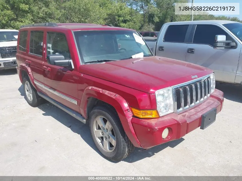 2006 Jeep Commander Limited VIN: 1J8HG58226C219172 Lot: 40589522