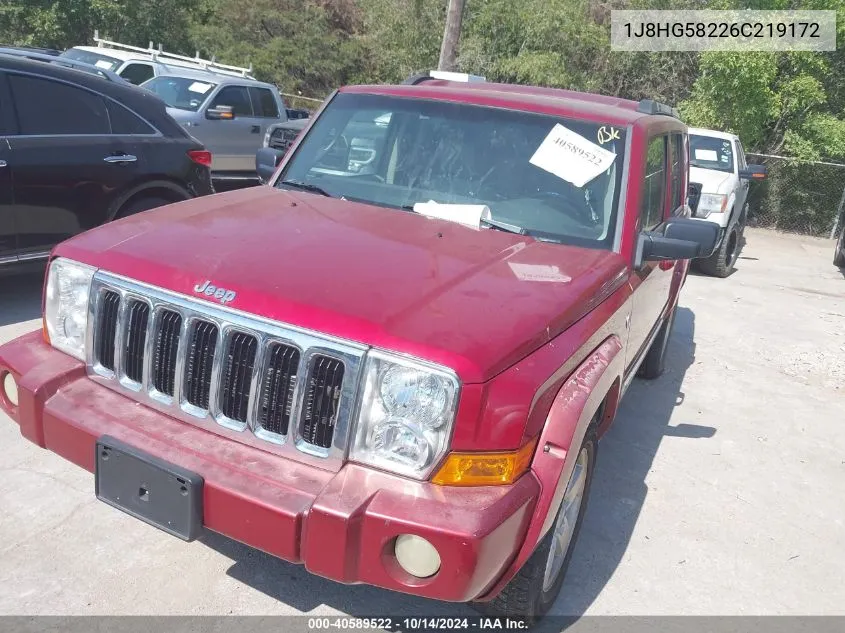 2006 Jeep Commander Limited VIN: 1J8HG58226C219172 Lot: 40589522