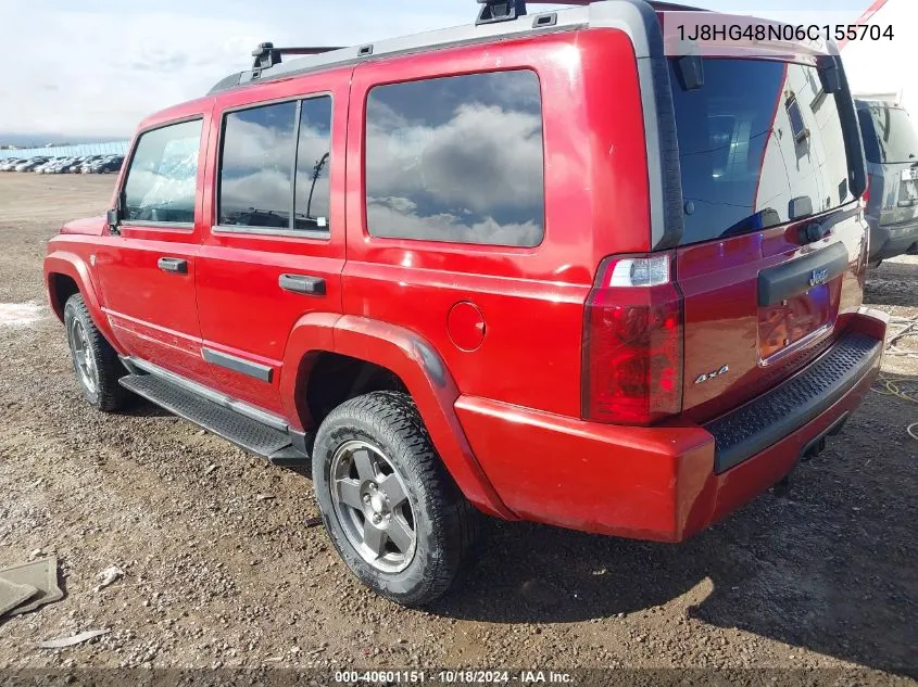 2006 Jeep Commander VIN: 1J8HG48N06C155704 Lot: 40601151