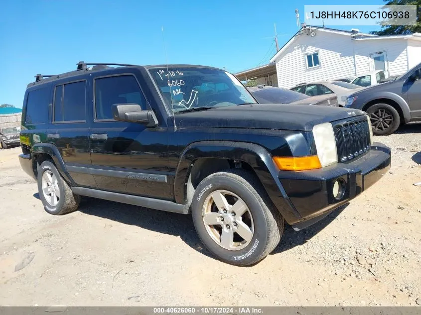 2006 Jeep Commander VIN: 1J8HH48K76C106938 Lot: 40626060