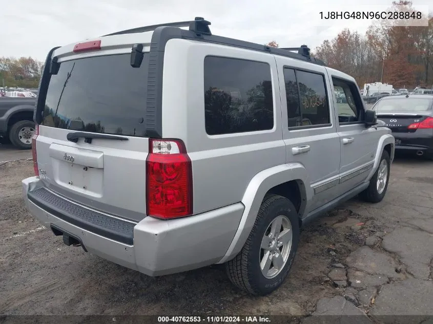 2006 Jeep Commander VIN: 1J8HG48N96C288848 Lot: 40762553