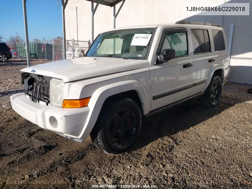 2006 Jeep Commander VIN: 1J8HG48K66C229018 Lot: 40774440