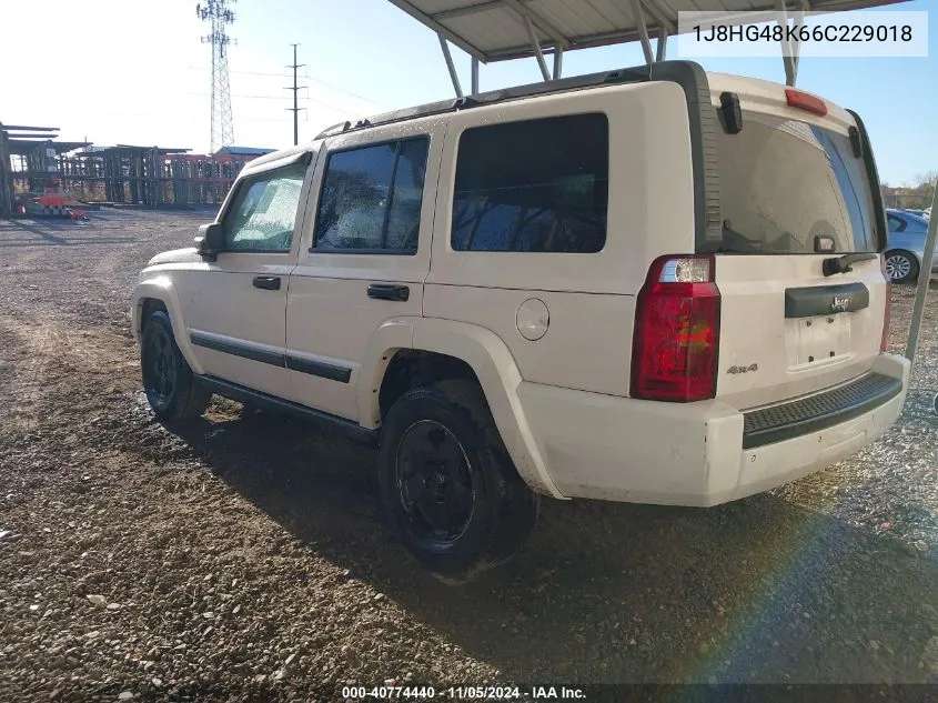 2006 Jeep Commander VIN: 1J8HG48K66C229018 Lot: 40774440