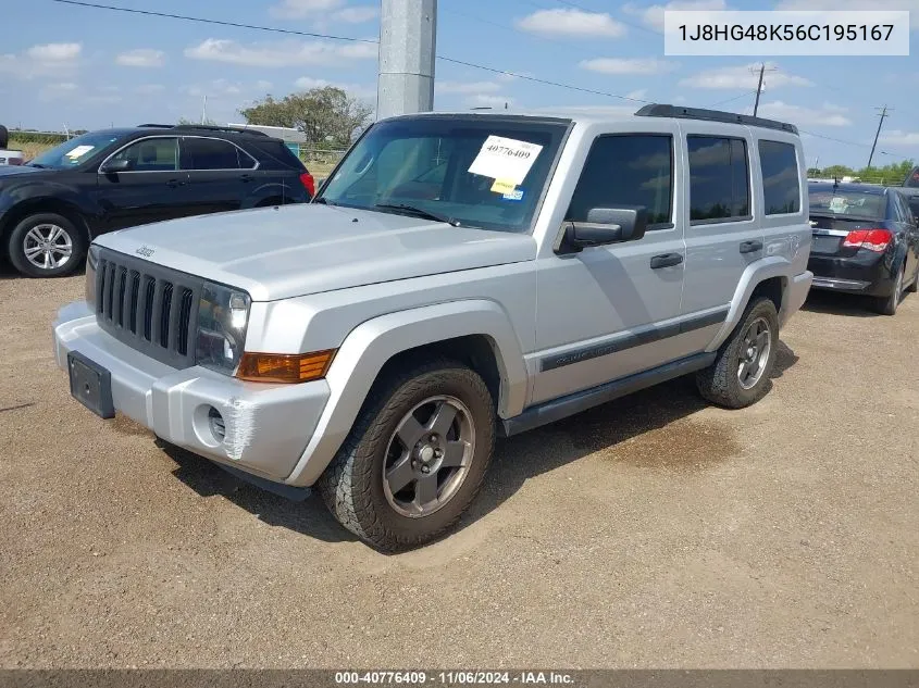 2006 Jeep Commander VIN: 1J8HG48K56C195167 Lot: 40776409