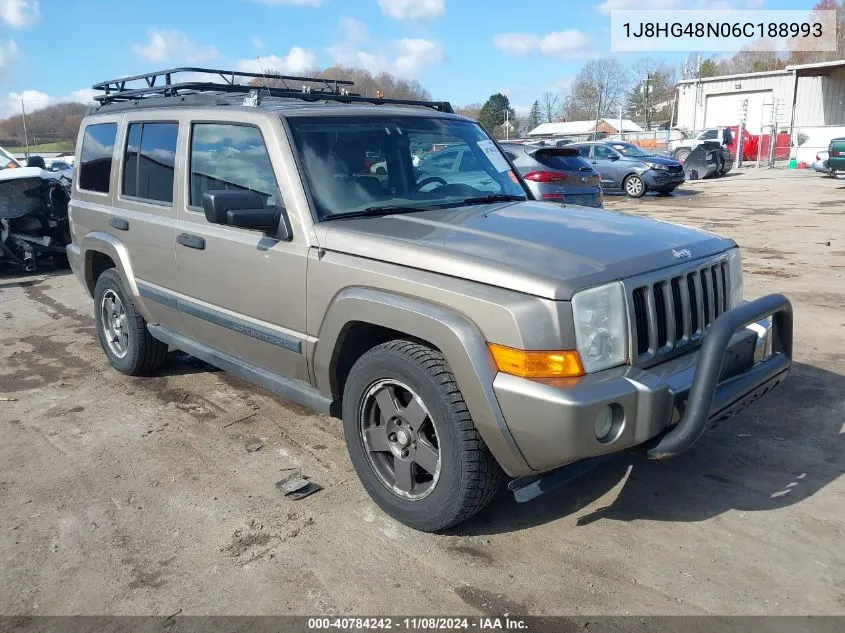 2006 Jeep Commander VIN: 1J8HG48N06C188993 Lot: 40784242