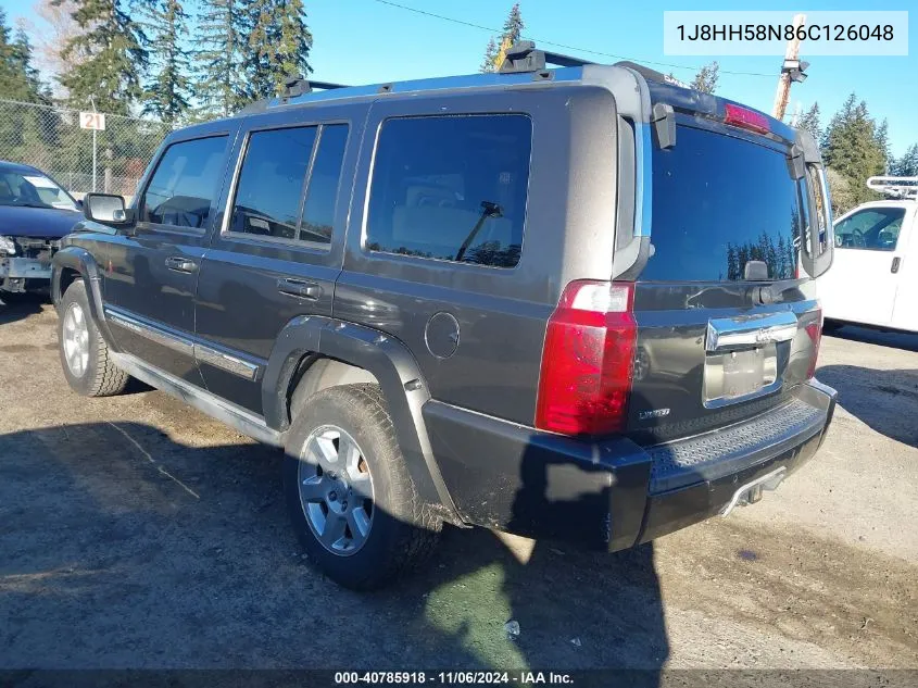 2006 Jeep Commander Limited VIN: 1J8HH58N86C126048 Lot: 40785918