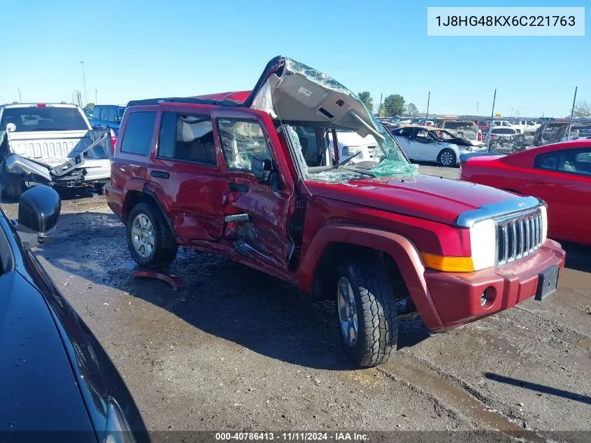 2006 Jeep Commander VIN: 1J8HG48KX6C221763 Lot: 40786413