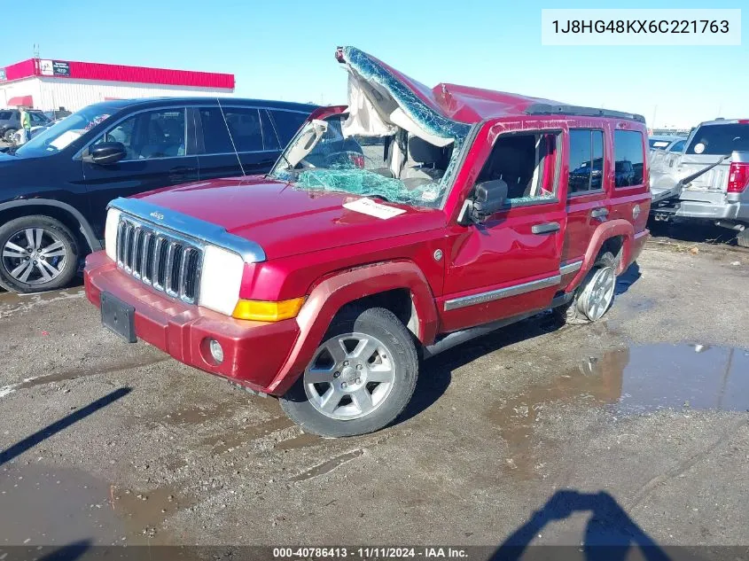 2006 Jeep Commander VIN: 1J8HG48KX6C221763 Lot: 40786413