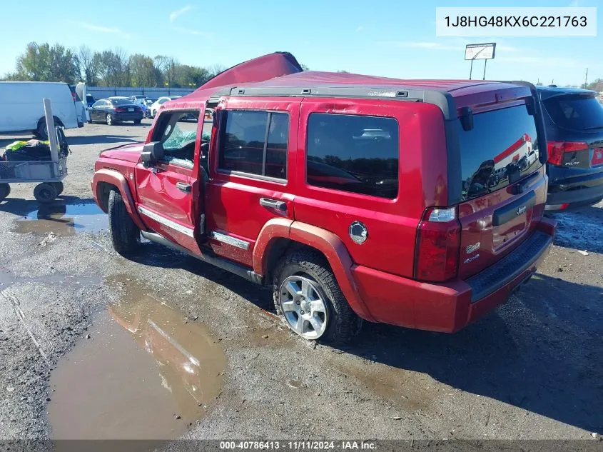 2006 Jeep Commander VIN: 1J8HG48KX6C221763 Lot: 40786413