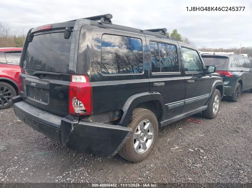 2006 Jeep Commander VIN: 1J8HG48K46C245377 Lot: 40808452