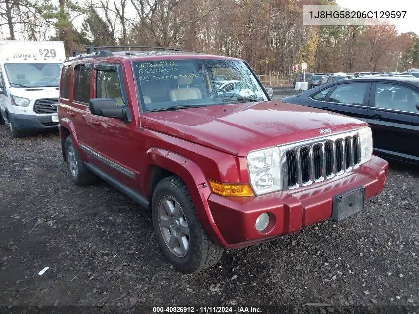 2006 Jeep Commander Limited VIN: 1J8HG58206C129597 Lot: 40826912