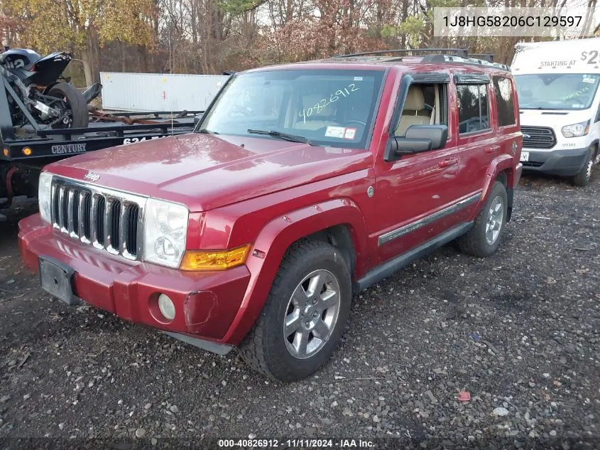 2006 Jeep Commander Limited VIN: 1J8HG58206C129597 Lot: 40826912