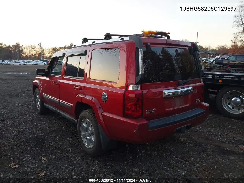 2006 Jeep Commander Limited VIN: 1J8HG58206C129597 Lot: 40826912