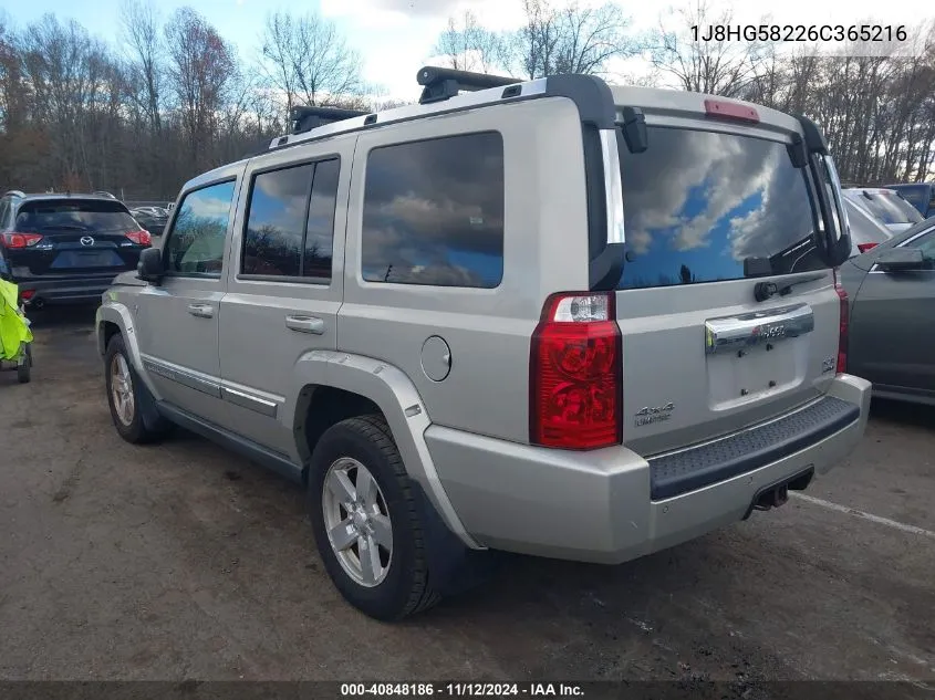 2006 Jeep Commander Limited VIN: 1J8HG58226C365216 Lot: 40848186